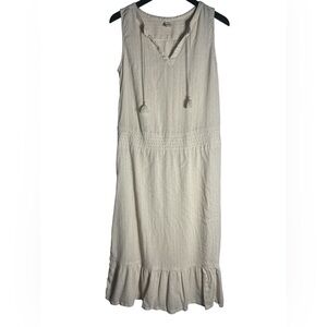 Ladies Prana Flowy Ruffled Sleeveless Maxi Dress Size Small